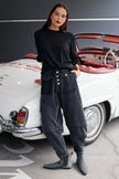 M. A. Dainty Trucker Pant Washed Black