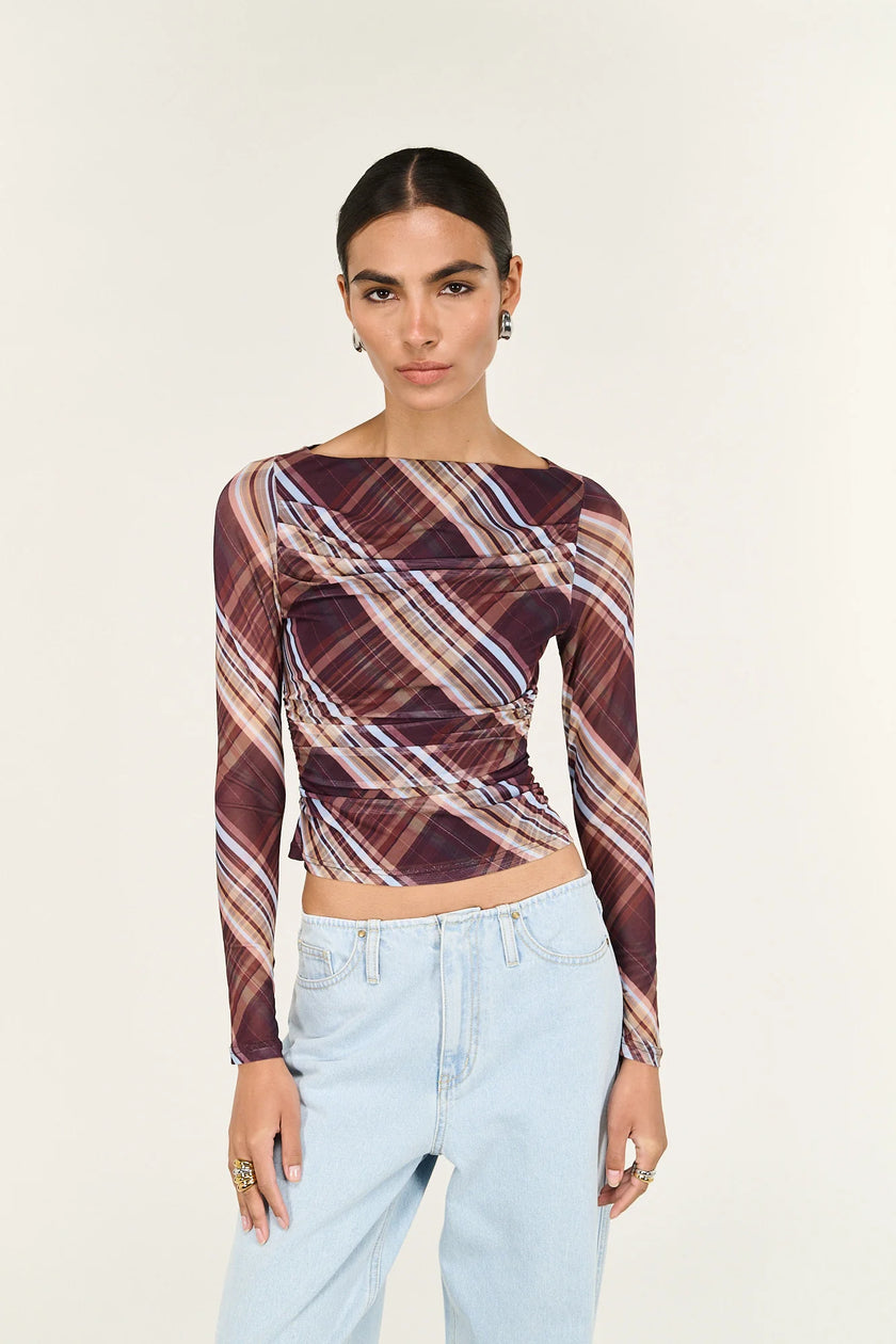 Staple The Label Arles Mesh Top Check