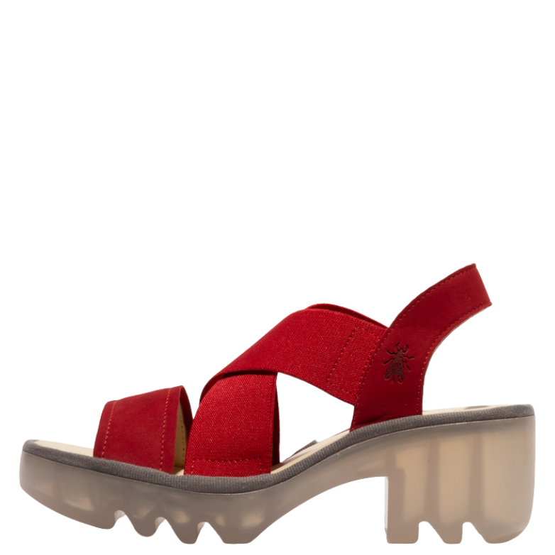 Fly London Taji Platform Sandals Lipstick Red