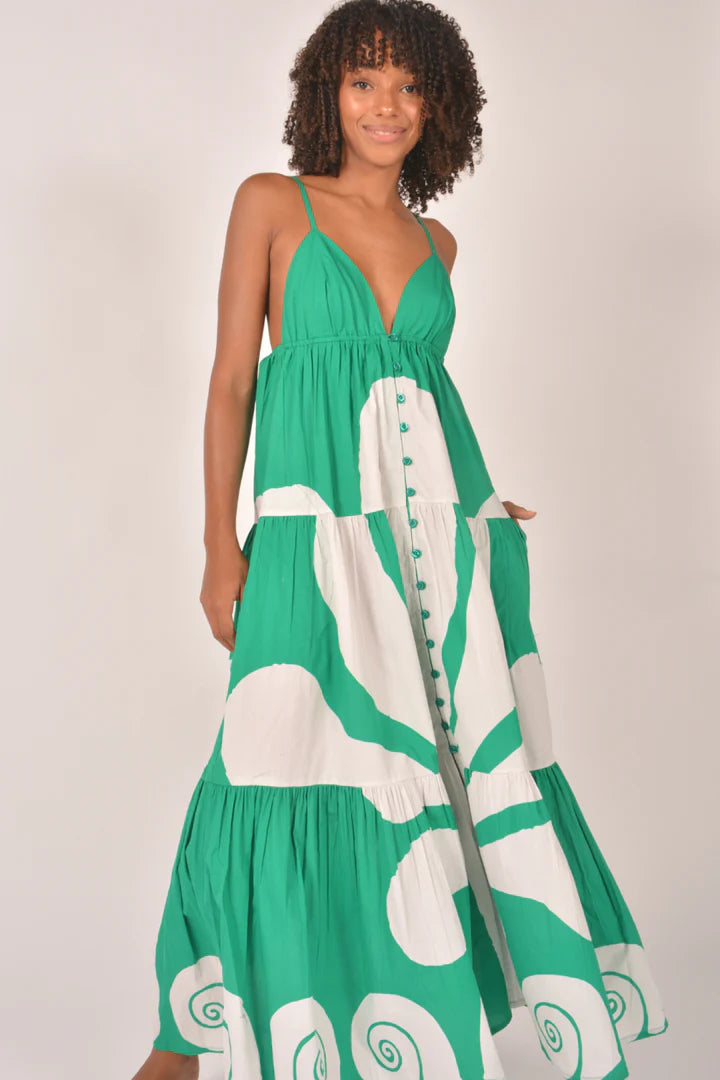 Itami Marini Dress Mayan Green