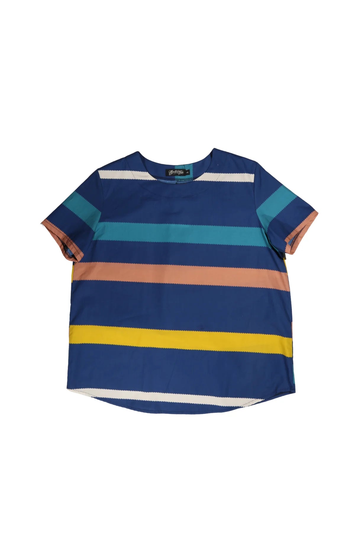 Olga de Polga Valencia Stripe Top Navy