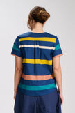 Olga de Polga Valencia Stripe Top Navy