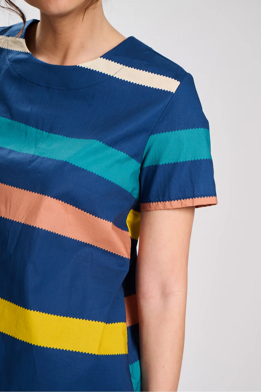 Olga de Polga Valencia Stripe Top Navy