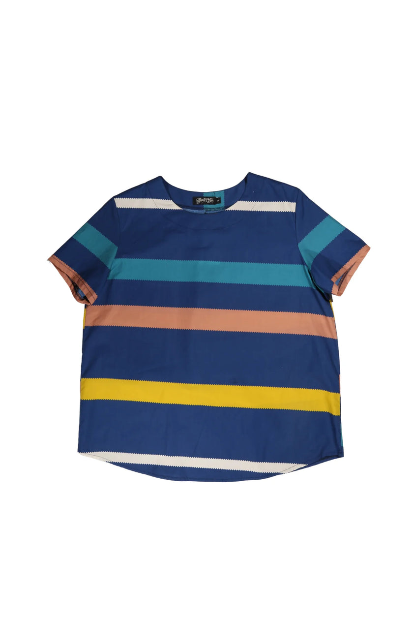Olga de Polga Valencia Stripe Top Navy