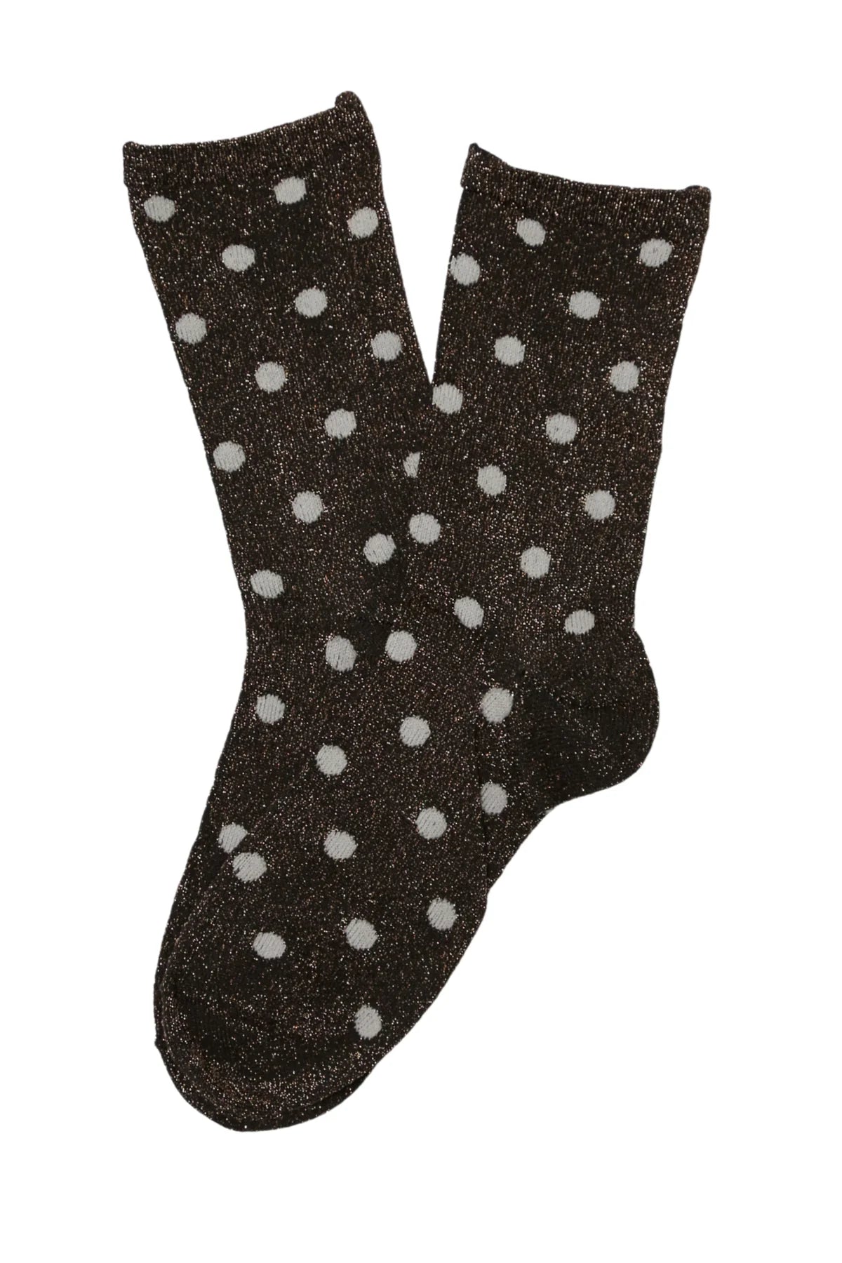 Olga De Polga Vegas Spot Lurex Socks Black