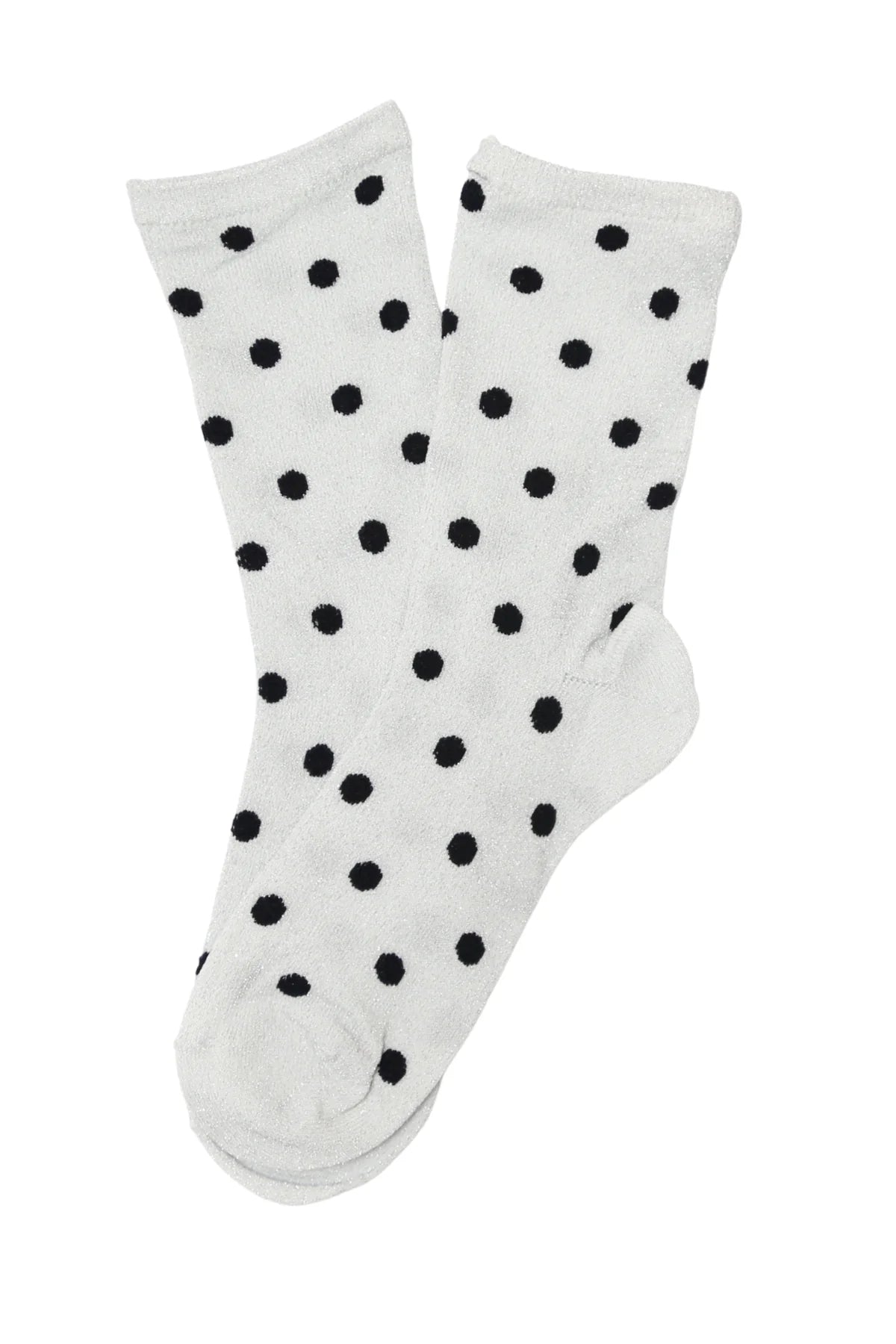 Olga De Polga Vegas Spot Lurex Socks White