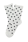 Olga De Polga Vegas Spot Lurex Socks White