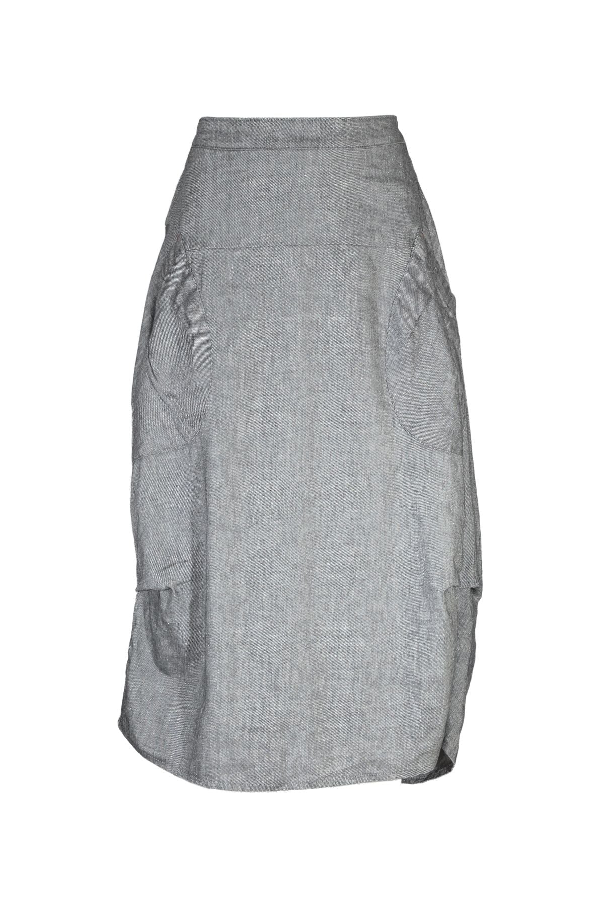 Olga De Polga Milwaukee Venice Beach Skirt Black Linen