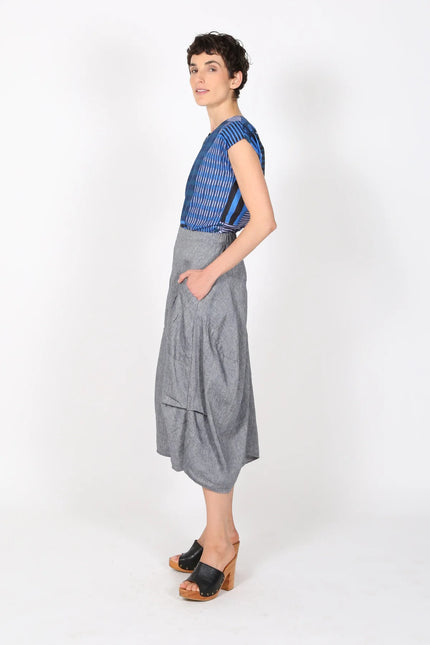 Olga De Polga Milwaukee Venice Beach Skirt Black Linen