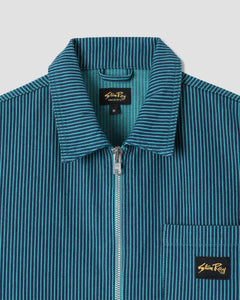 Stan Ray Zip Shirt Teal Hickory