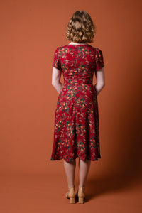 Elise Design Fiorella Corset Dress Red/Mustard Floral
