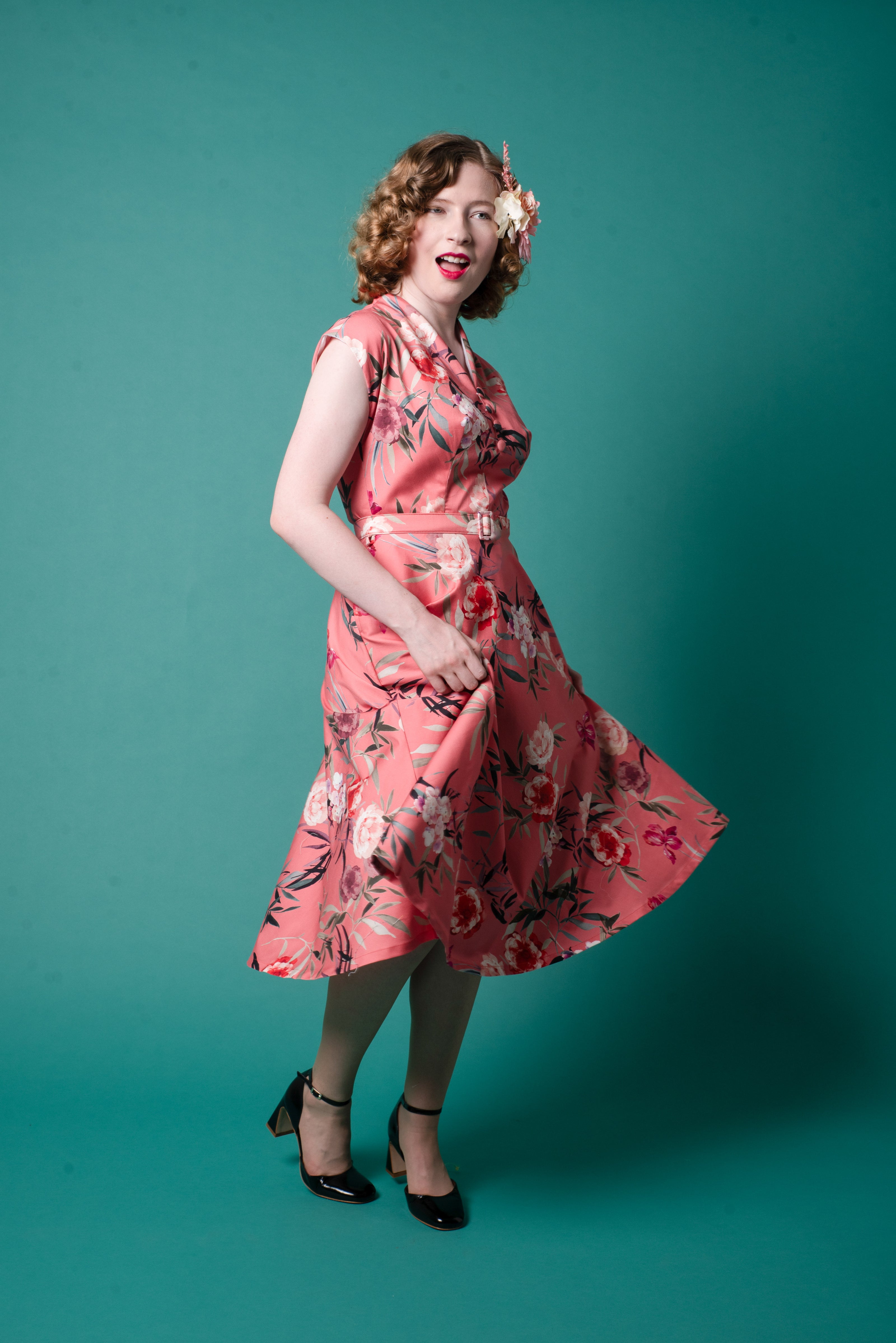 Elise Design May Vintage Dress Floral Pink