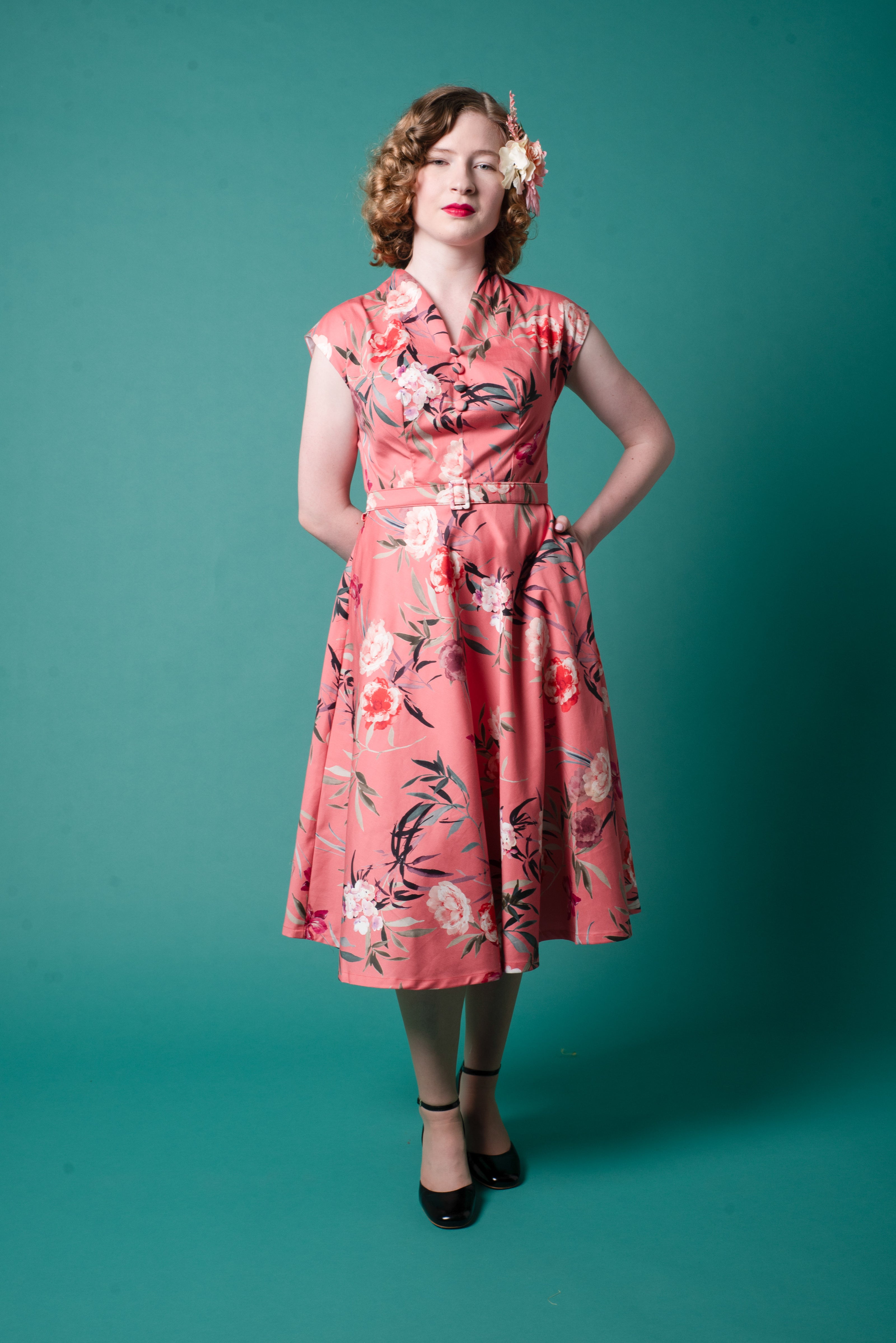 Elise Design May Vintage Dress Floral Pink