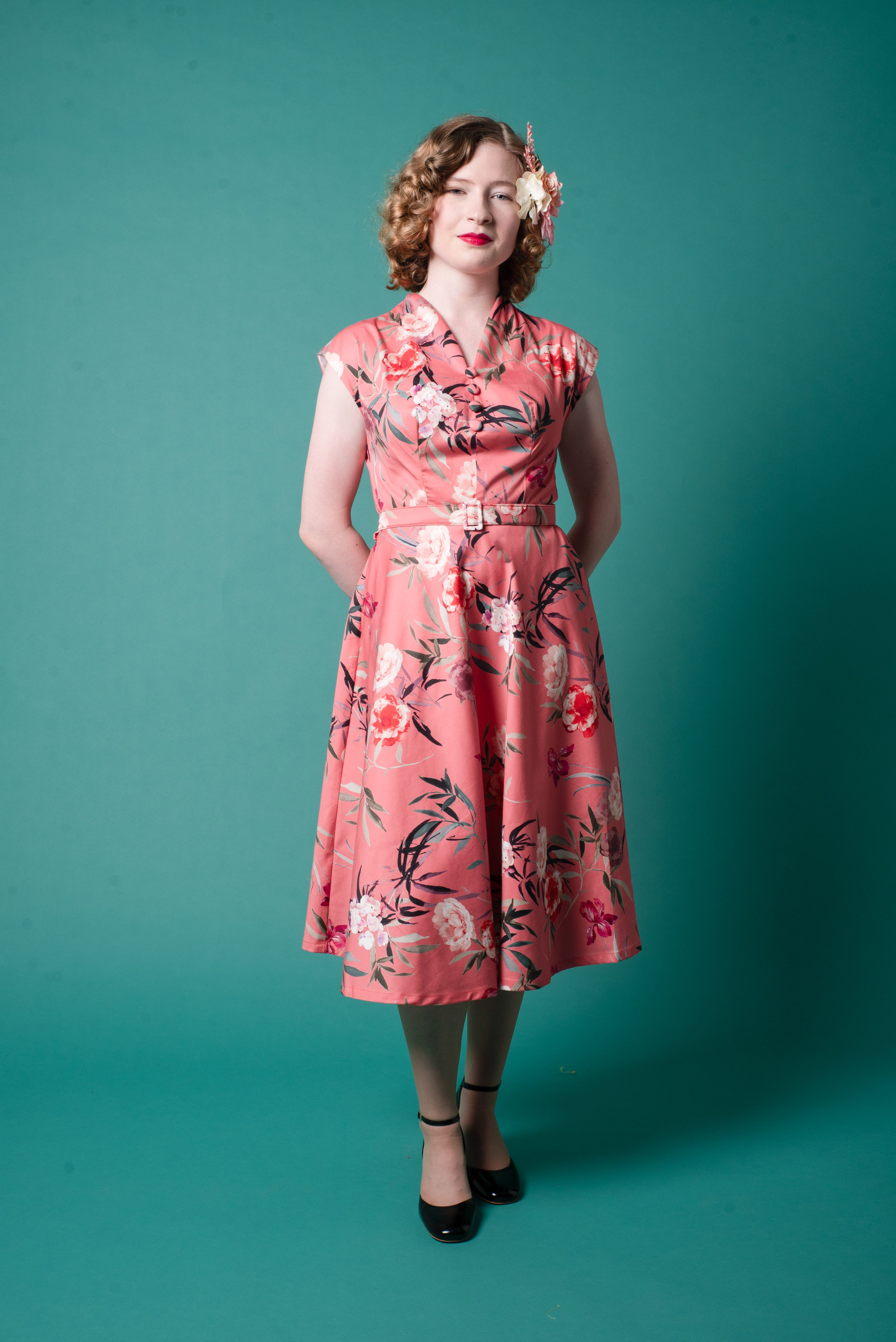 Elise Design May Vintage Dress Floral Pink