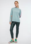 Zaket & Plover Intarsia Funnel Neck Seashore
