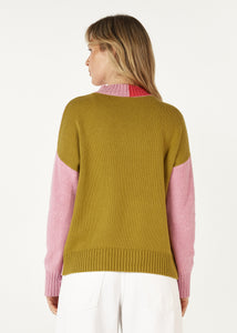 Zaket & Plover Colour Block Trim Jumper Parfait