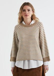 Zaket & Plover Texture Jumper Camel