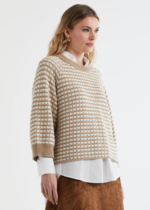 Zaket & Plover Texture Jumper Camel