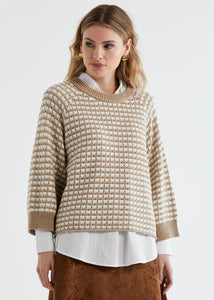 Zaket & Plover Texture Jumper Camel