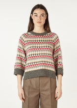 Load image into Gallery viewer, Zaket &amp; Plover Mohair Fairisle Jumper Charcoal
