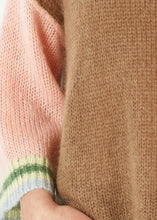 Load image into Gallery viewer, Zaket &amp; Plover Mohair Colour Block Jumper Caramel
