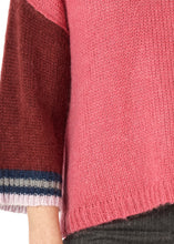 Load image into Gallery viewer, Zaket &amp; Plover Mohair Colour Block Jumper Rouge
