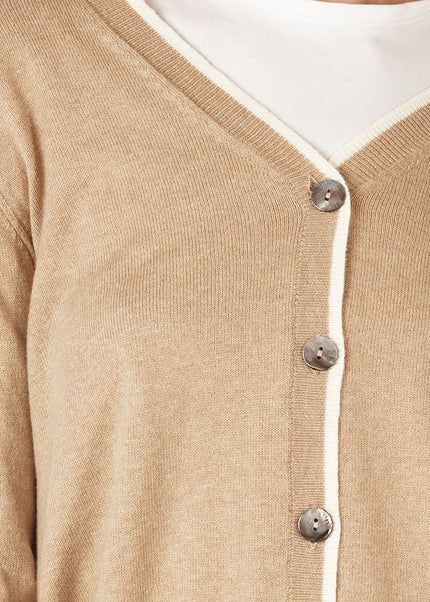 Zaket & Plover Essential V Cardi Oat