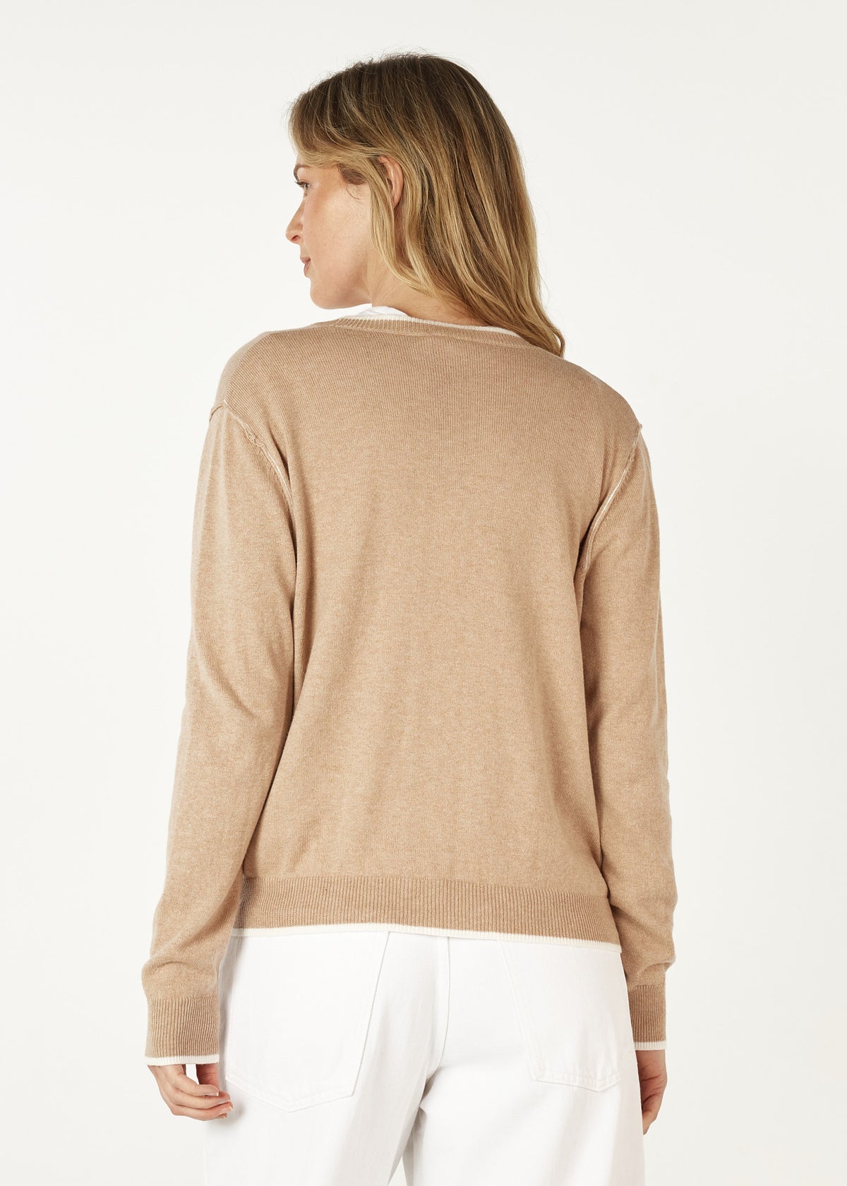 Zaket & Plover Essential V Cardi Oat