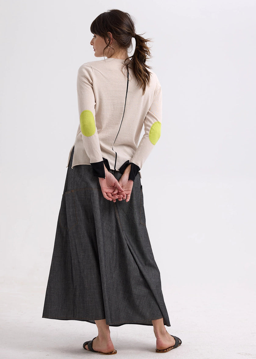 Zaket & Plover Elbow Patch Jumper Canvas