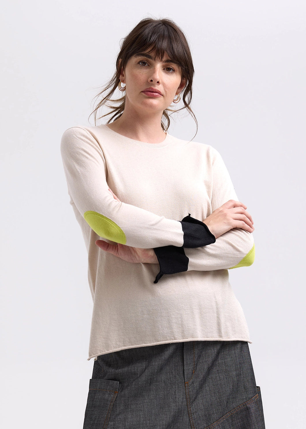 Zaket & Plover Elbow Patch Jumper Canvas