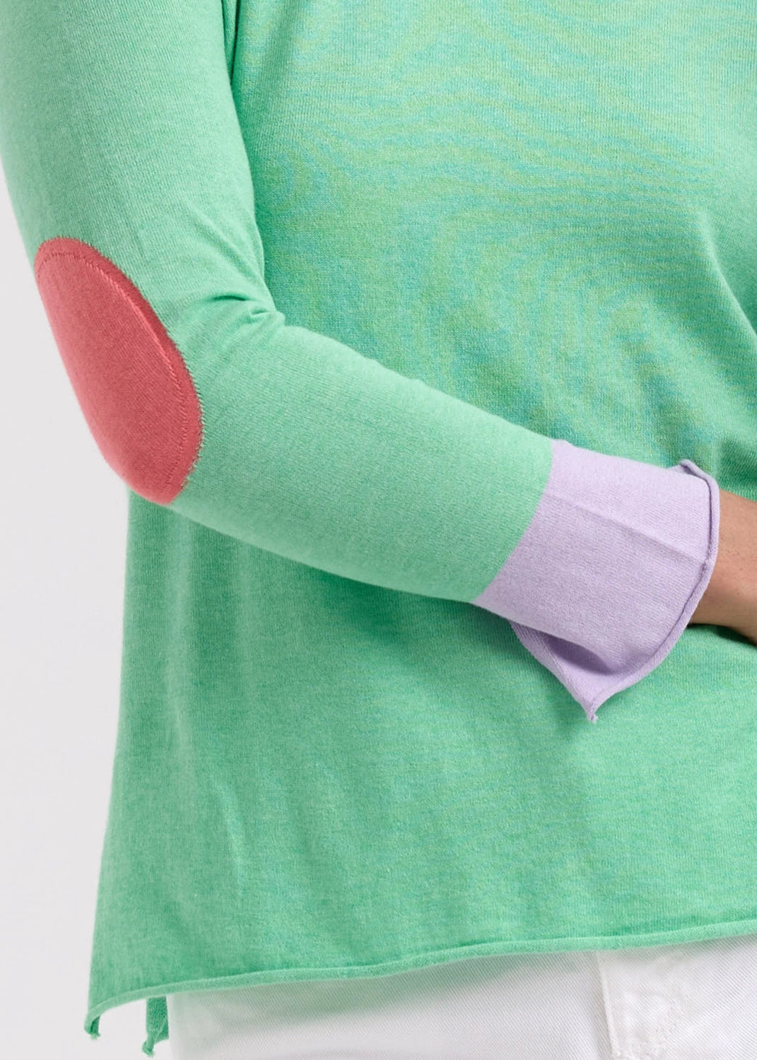 Zaket & Plover Elbow Patch Jumper Spearmint