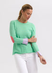Zaket & Plover Elbow Patch Jumper Spearmint