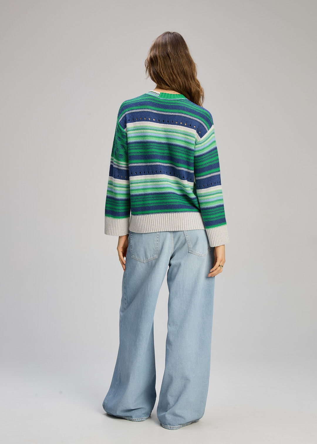 Zaket & Plover Stripe Pop Jumper Parsley