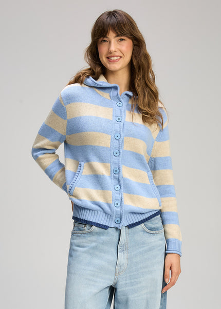 Zaket & Plover Easy Stripes Hoodie Haze
