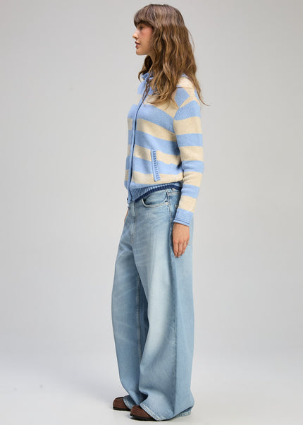 Zaket & Plover Easy Stripes Hoodie Haze