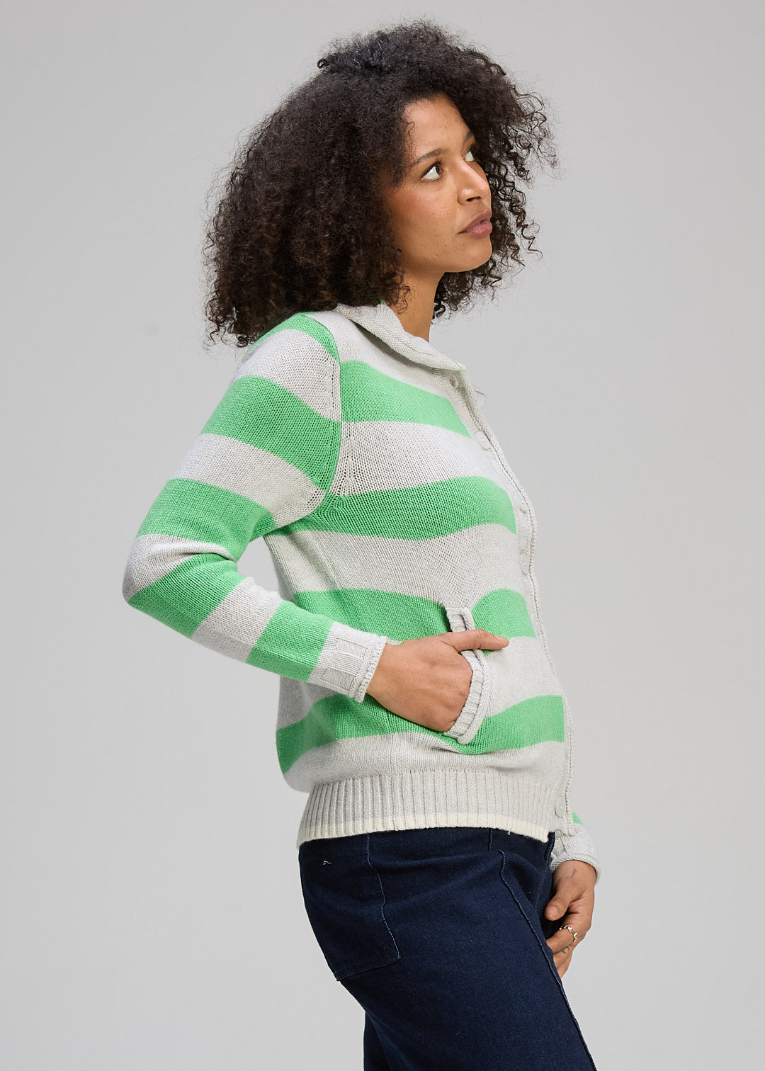 Zaket & Plover Easy Stripes Hoodie Mercury