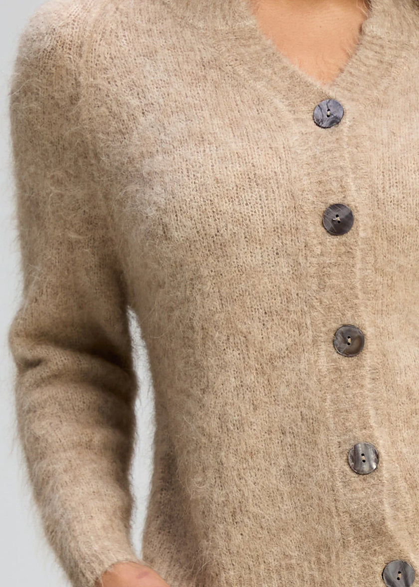 Zaket & Plover Alpaca Cardi Bark