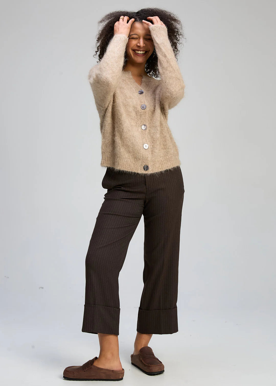 Zaket & Plover Alpaca Cardi Bark
