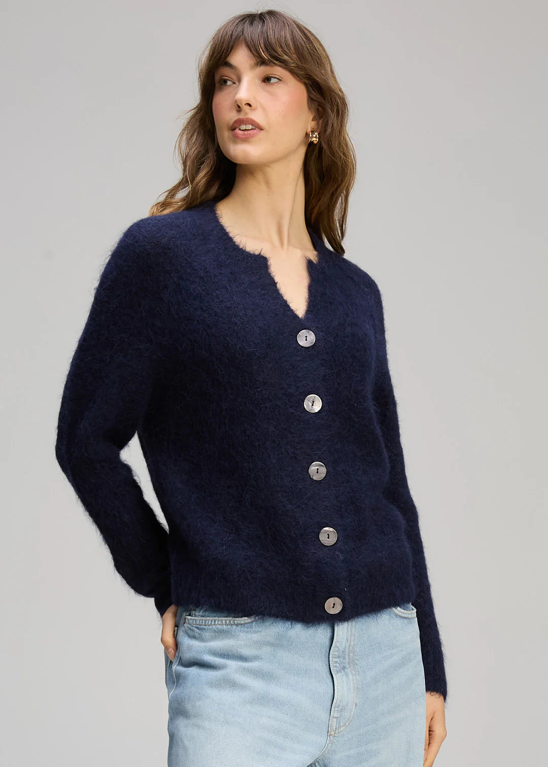 Zaket & Plover Alpaca Cardi Midnight