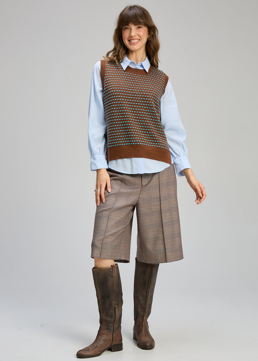 Zaket & Plover Textured Tank Coffee