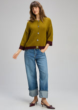 Load image into Gallery viewer, Zaket &amp; Plover Kid Mohair Cardi Chartreuse
