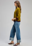 Zaket & Plover Kid Mohair Cardi Chartreuse