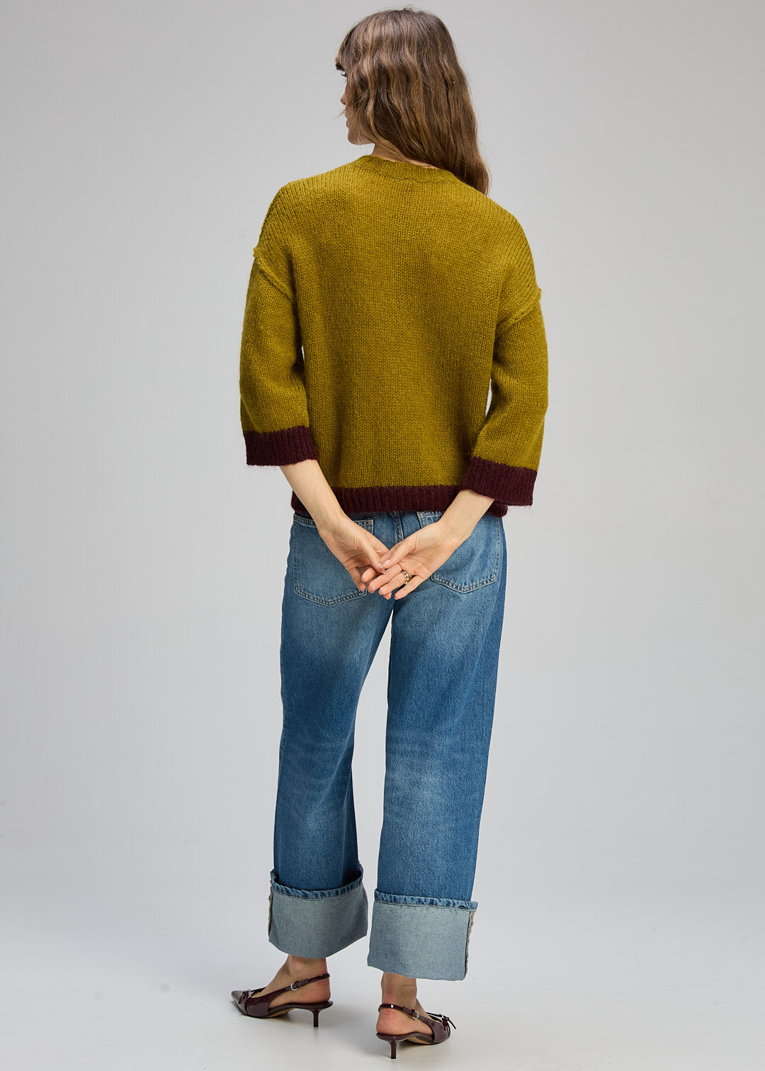 Zaket & Plover Kid Mohair Cardi Chartreuse