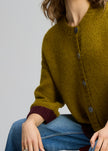 Zaket & Plover Kid Mohair Cardi Chartreuse