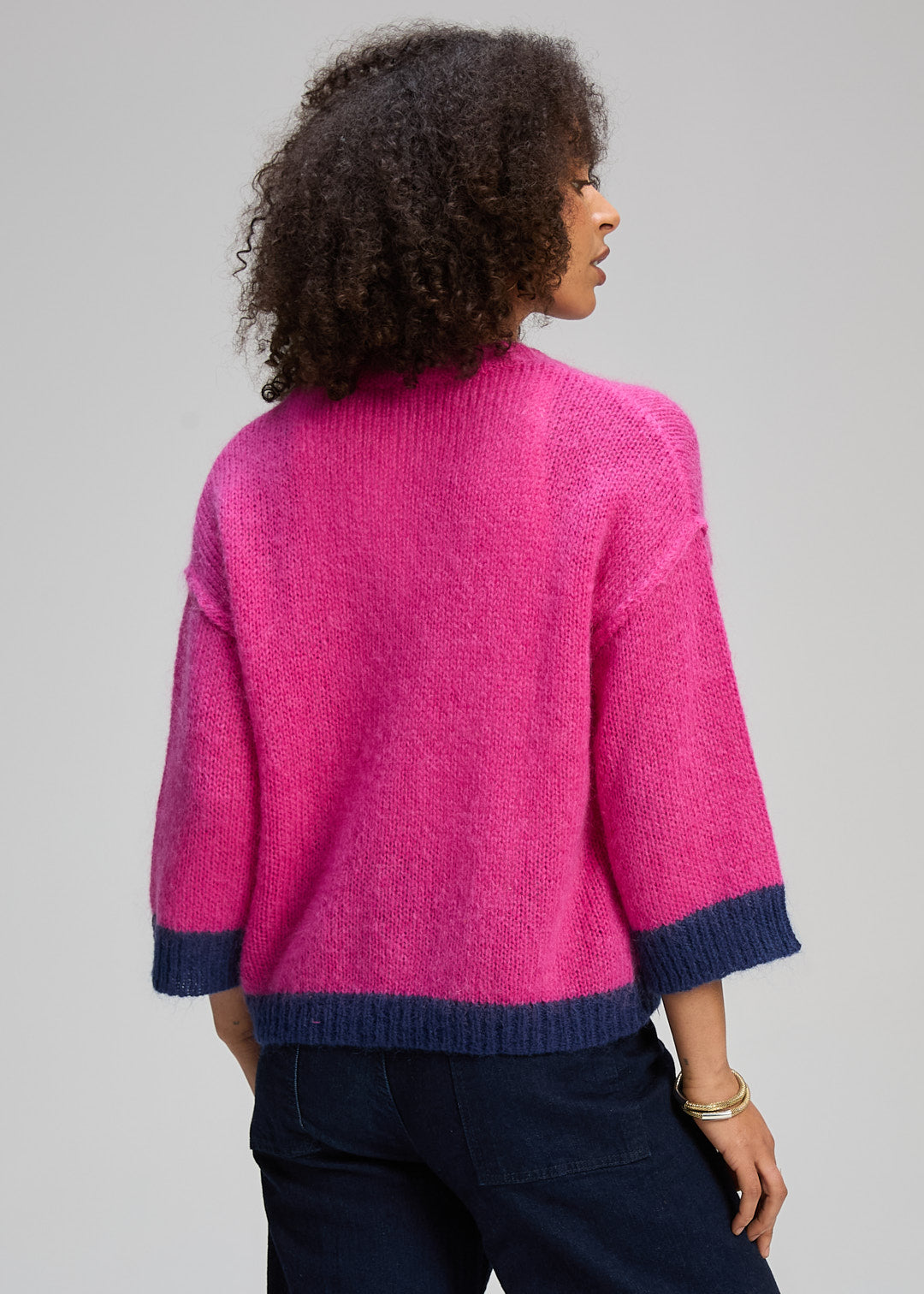 Zaket & Plover Kid Mohair Cardi Magenta