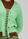 Zaket & Plover Essential V Neck Cardi Basil