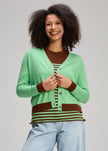 Zaket & Plover Essential V Neck Cardi Basil