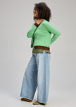 Zaket & Plover Essential V Neck Cardi Basil