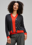 Zaket & Plover Essential V Neck Cardi Charcoal