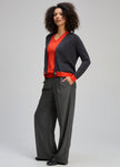 Zaket & Plover Essential V Neck Cardi Charcoal